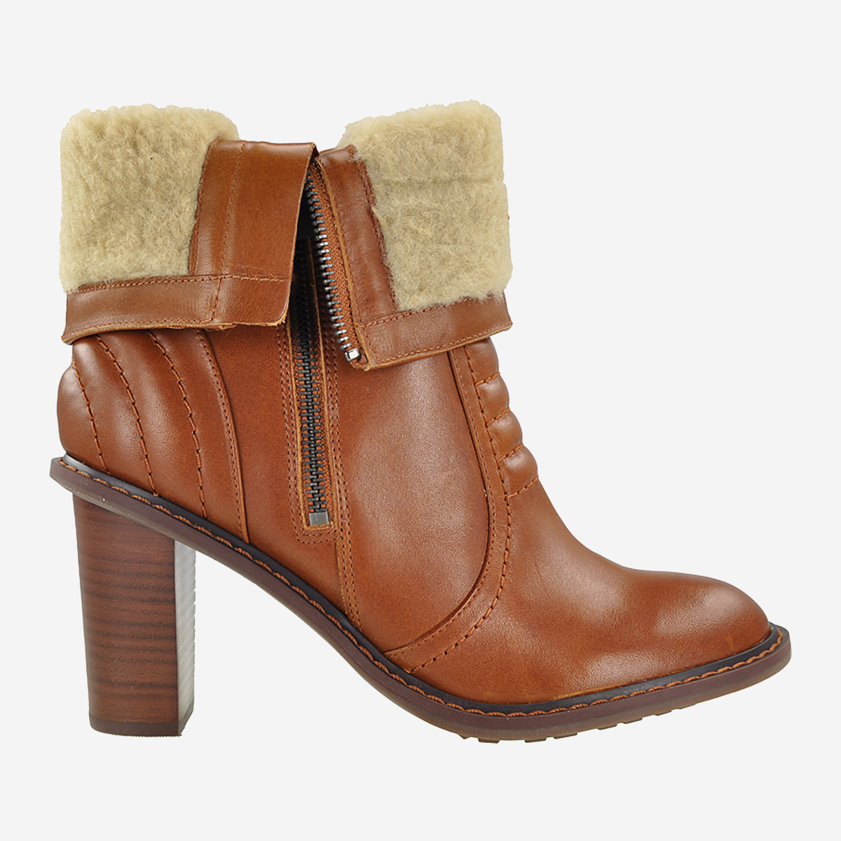 Clarks ladies brown boots best sale