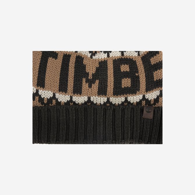 Timberland MARLED LOGO BEANIE WITH POM - Yellow - Sole