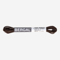Bergal round laces thin waxed - brown, dark - front view