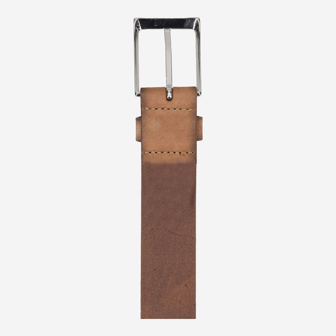 Timberland Washed Leather Belt - Brown - Top View