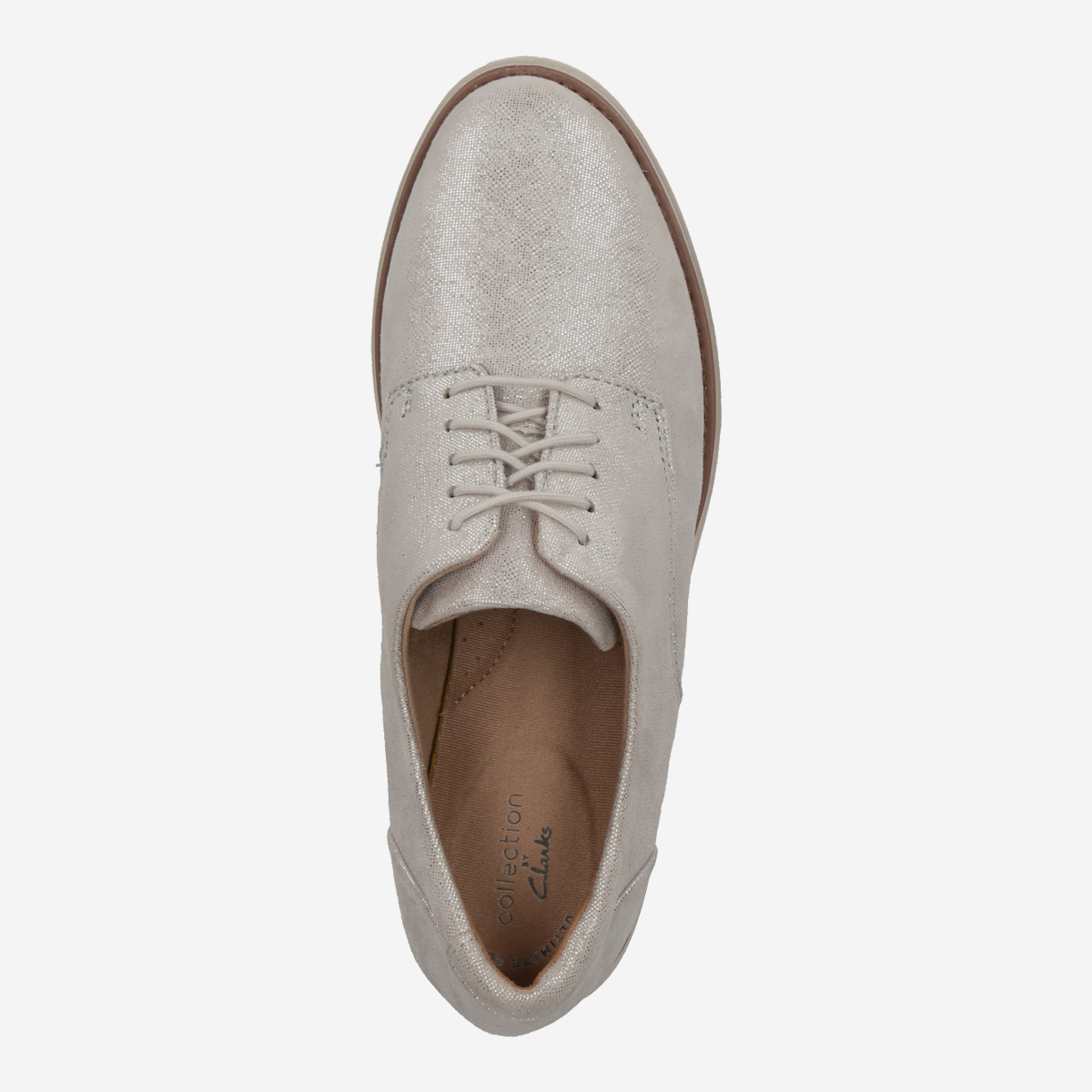 Clarks silver 2024 lace up shoes