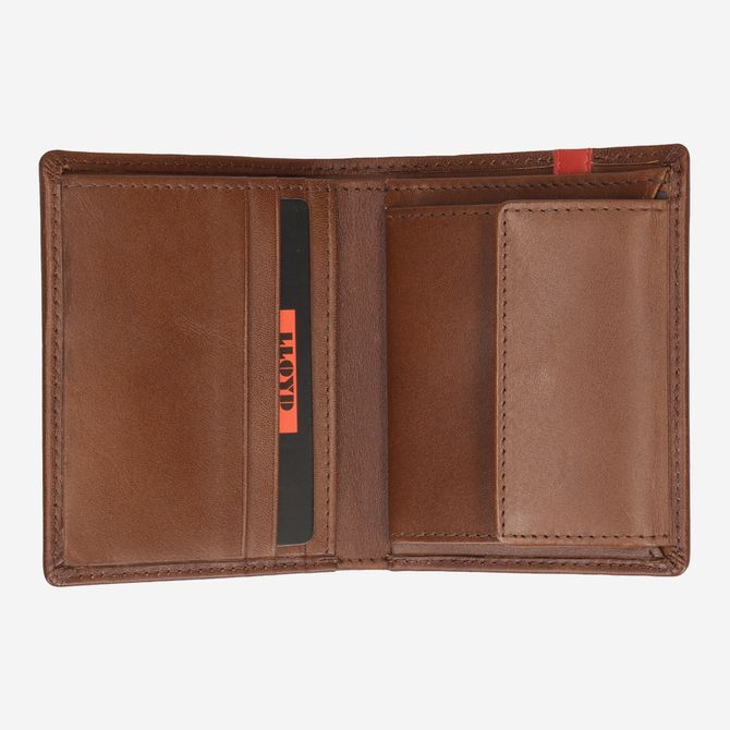 Lloyd Wallet upright - Brown - side view