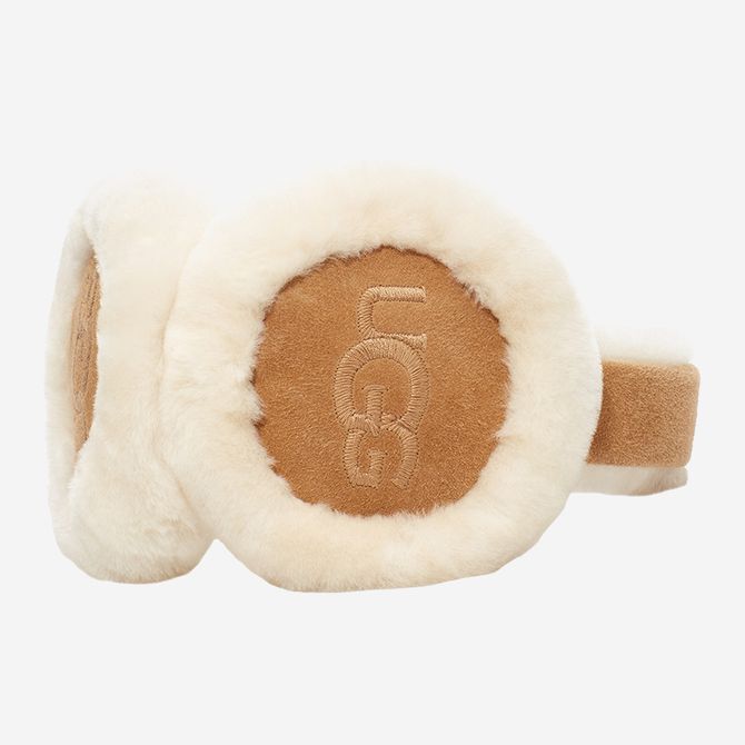 UGG australia SHEEPSKIN EMBROIDERY EARMUFF - Brown - Back view