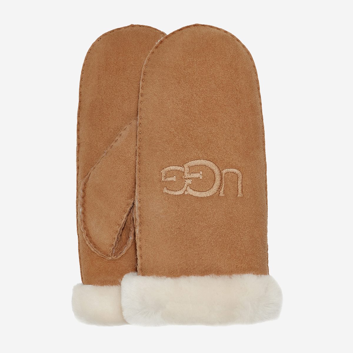 UGG SHEARLING UGG EMBROIDER MITTEN Gloves in brown buy online UGG SHEARLING UGG EMBROIDER MITTEN Gloves in brown buy online