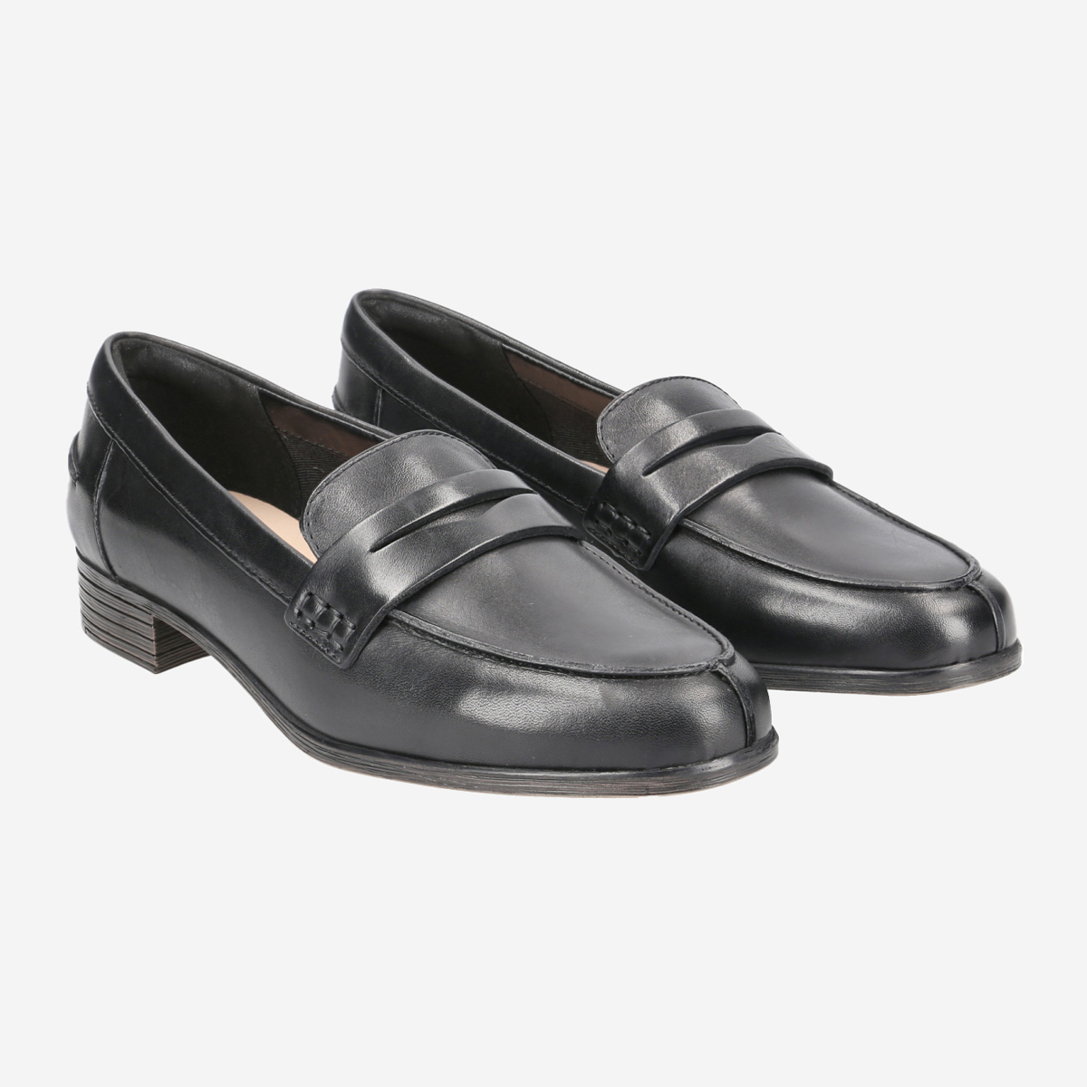 Clarks black moccasins best sale