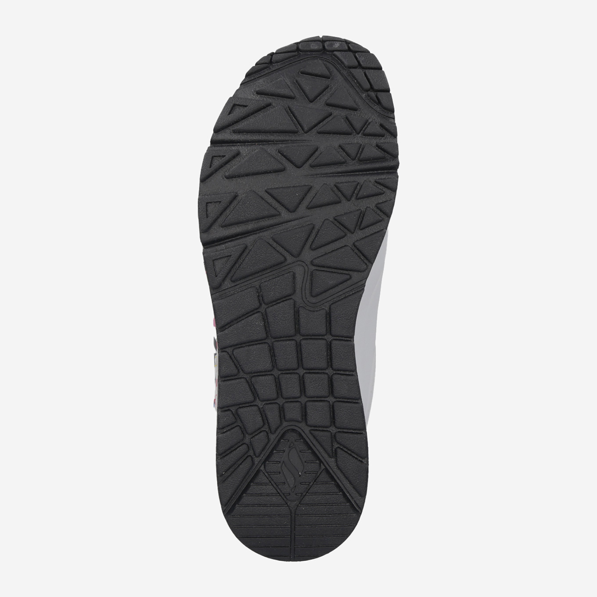 Black skechers clearance with white soles