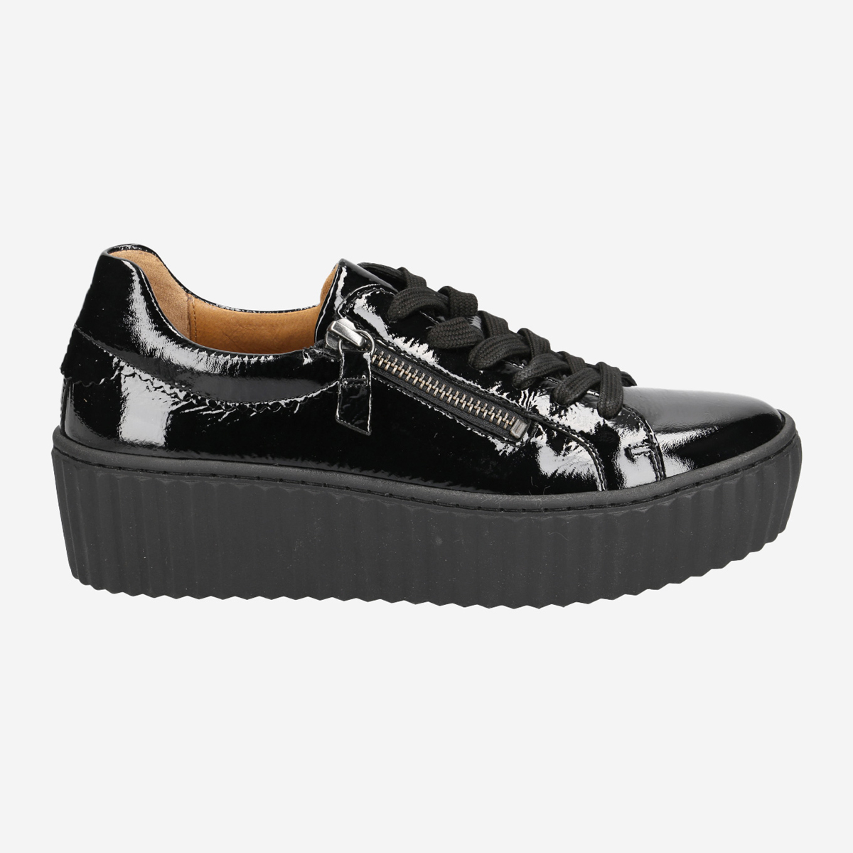 Plateau sneaker shop schwarz lack