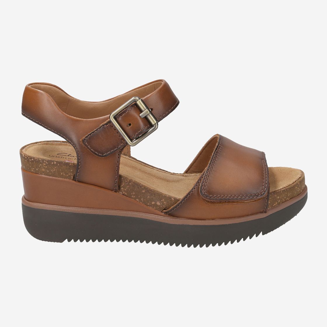 Clarks Lizby Strap - Brown - Side View