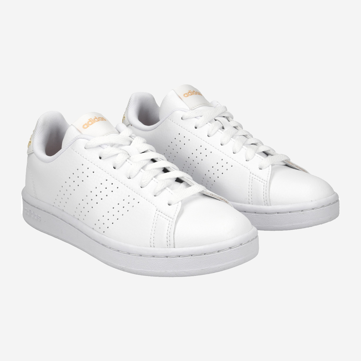 Adidas advantage hotsell clean white