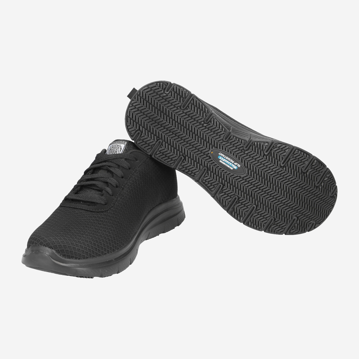 Skechers black flex advantage 2.0 shops trainers