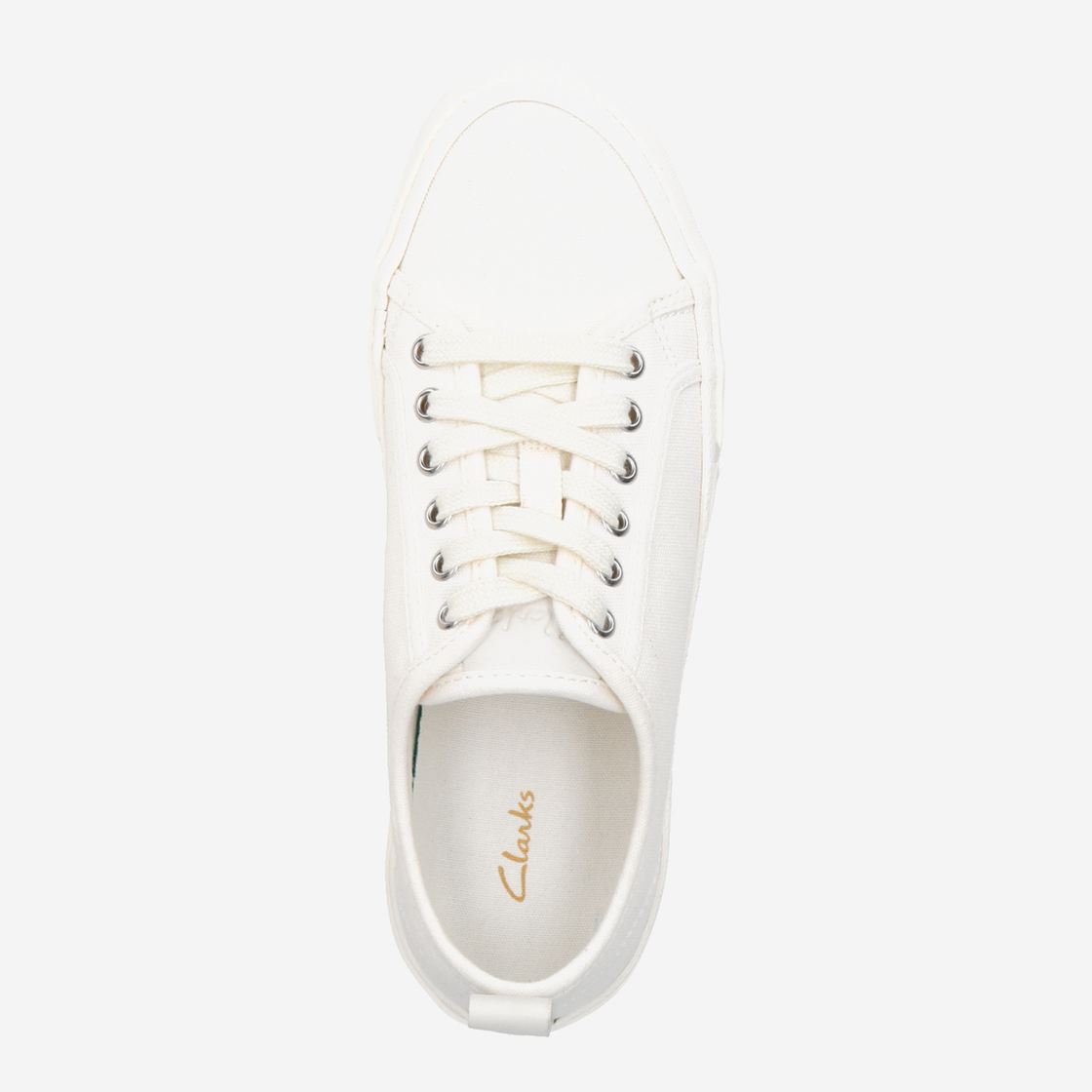 Clarks Roxby Lace - White - Rear View
