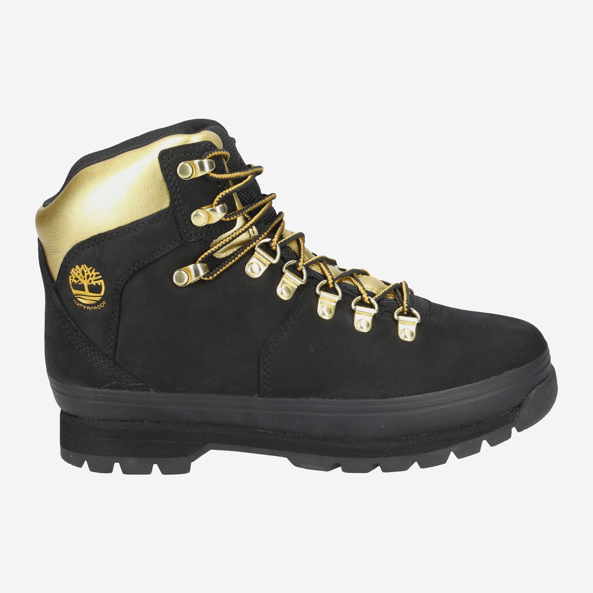 Gold and black timberlands on sale