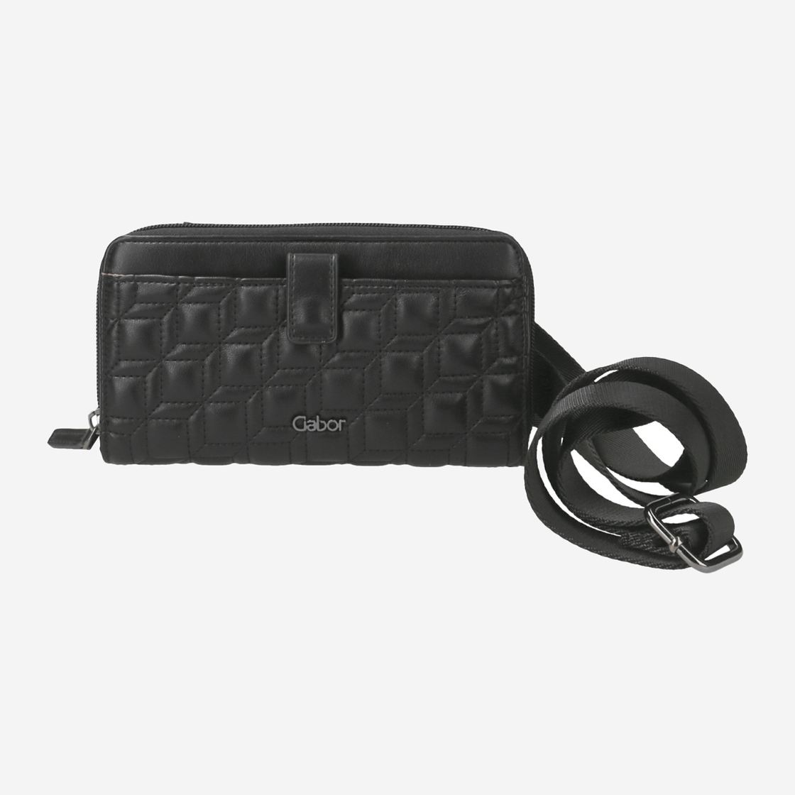 Gabor Hella Long Zip Wallet - Black - Front View