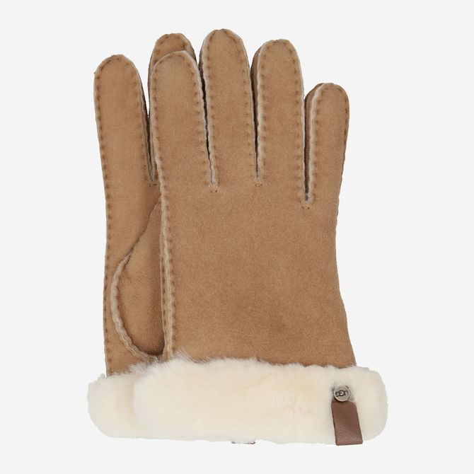 UGG australia SHORTY GLOVE - Brown - Front View