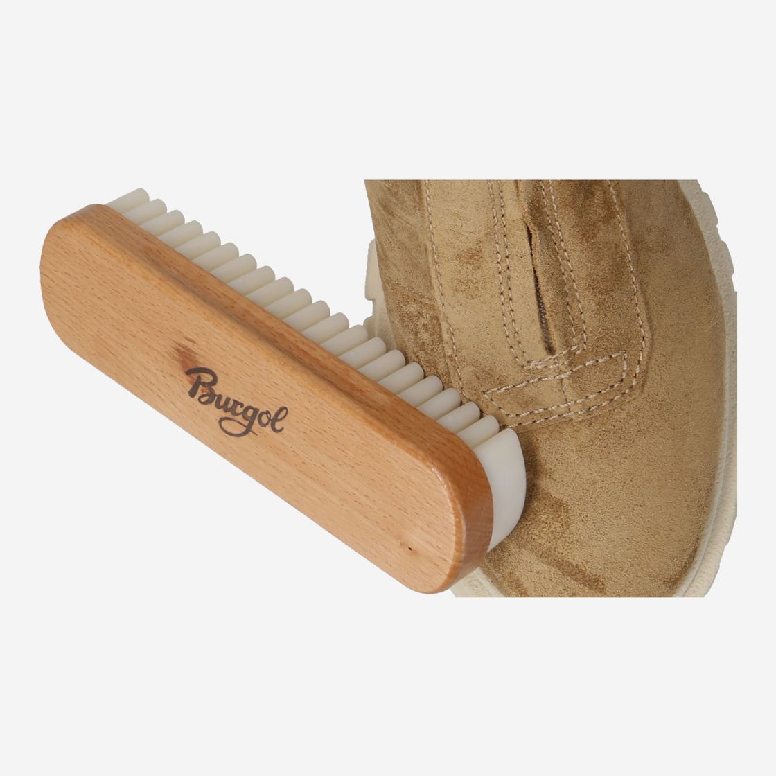 Burgol crepe brush - white - rear view