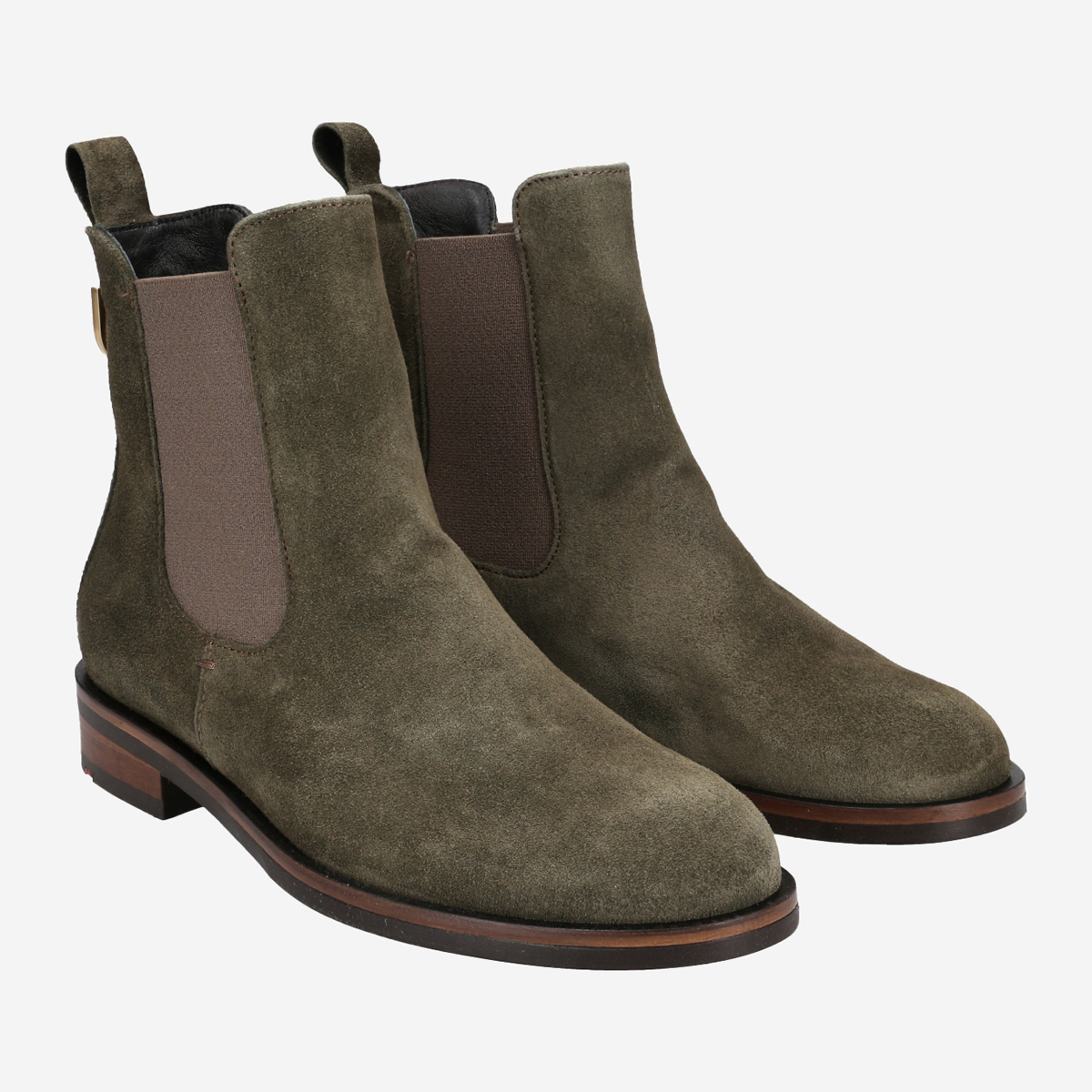 Dark green chelsea boots deals