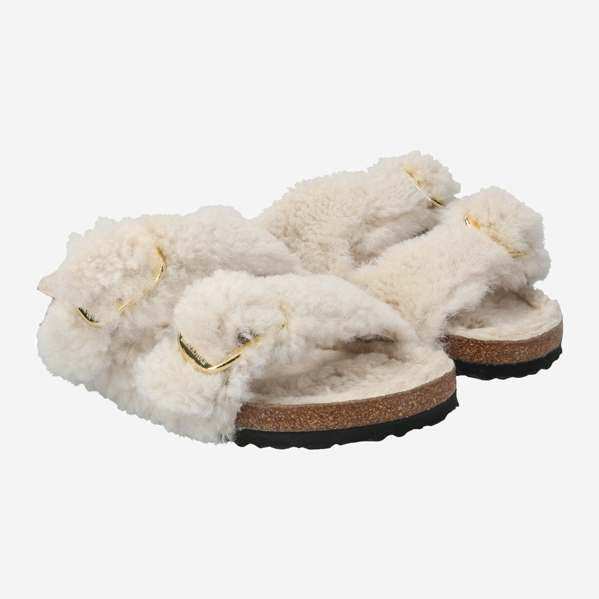 Fluffy best sale birkenstocks white