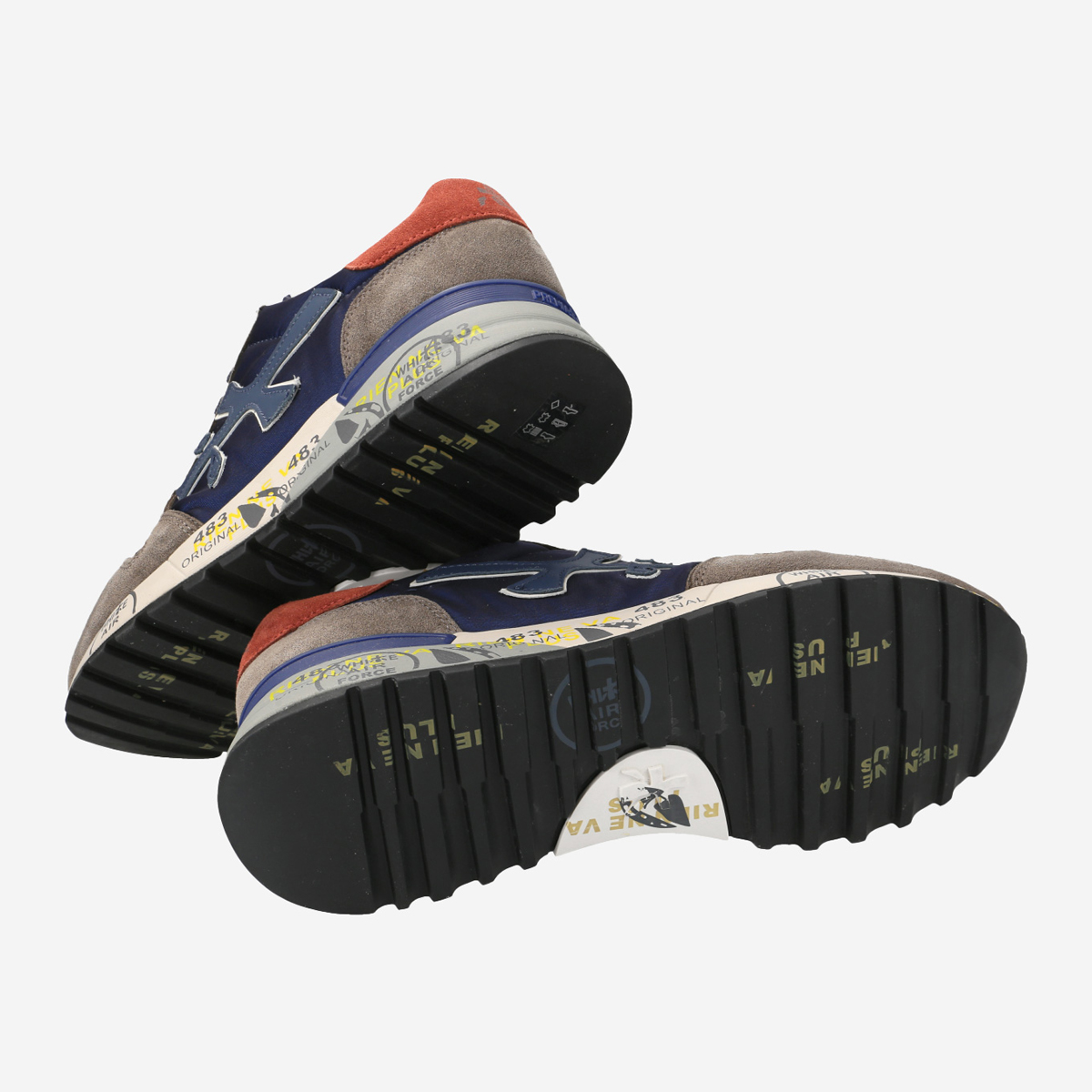 スニーカー PREMIATA Men Sneakers MICK7217 Grey Premiata Mick 7217 gray leather and fabric sneaker | H-Brands