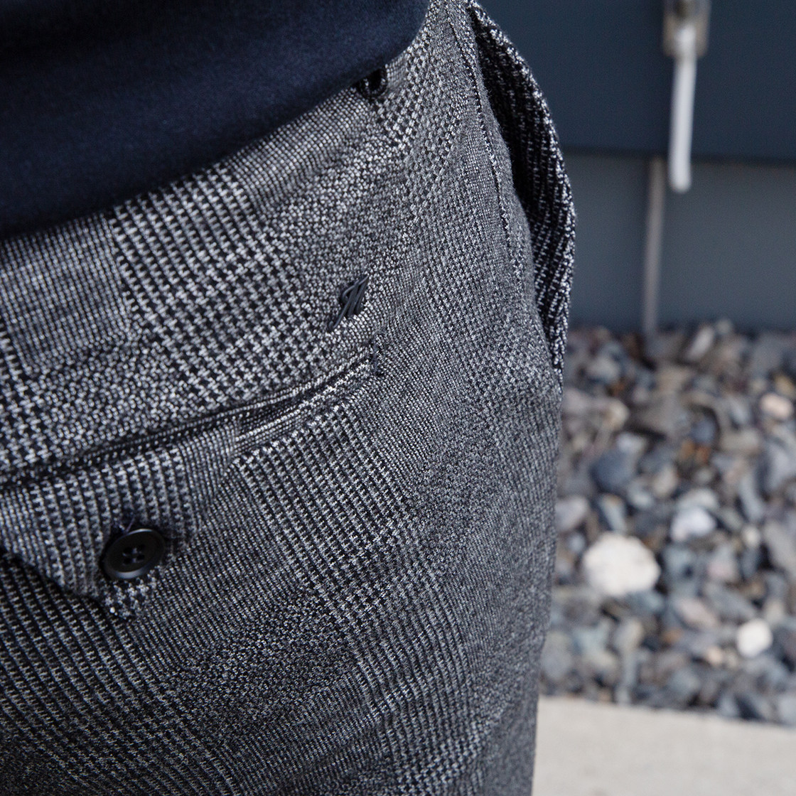 Mason's Torino Jog chino pants Glenchec - Gray - Top view