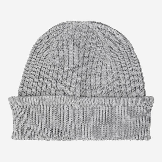 Timberland A2PX7 Solid Rib Beanie LIGHT G - Grey - Rear View