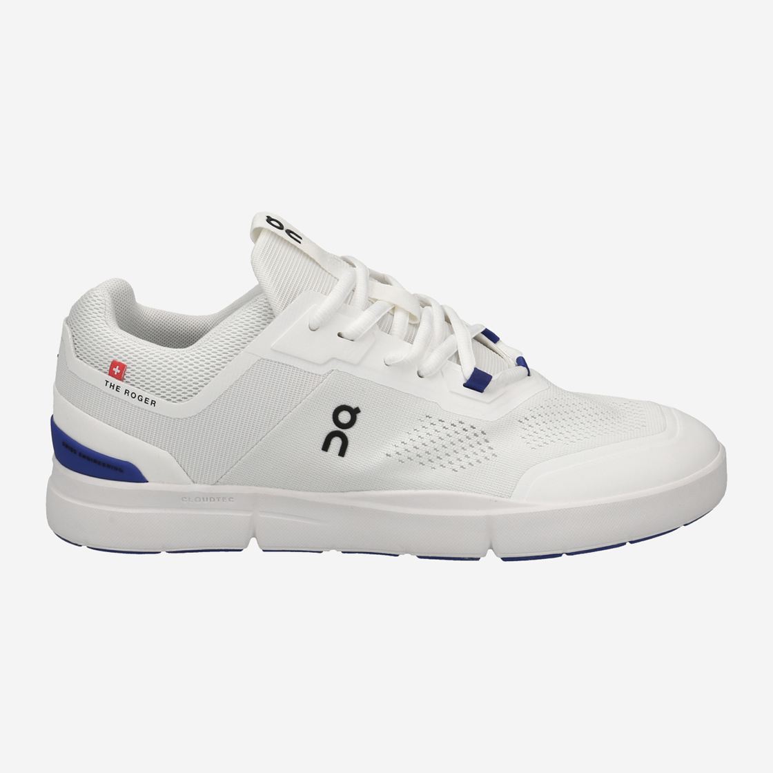 On The Roger Spin - White/ Indigo Blue - Rear View