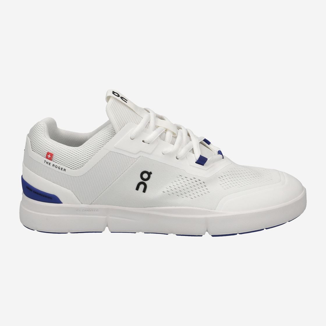 On The Roger Spin - White/ Indigo Blue - Rear View