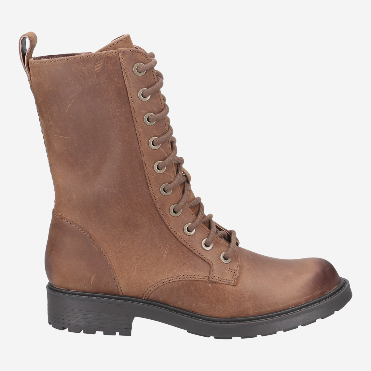 Clarks leather lace up boots deals