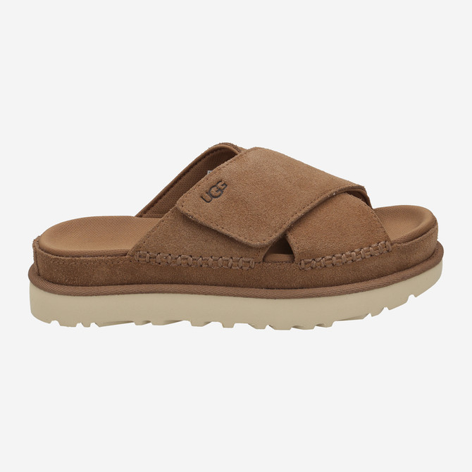 UGG australia GOLDENSTAR CROSS SLIDE - Brown - Back view