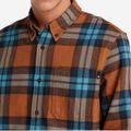 Timberland A6GKH LS Heavy Flannel Plaid A - Colorful/ Cognac/ Blue - Back View