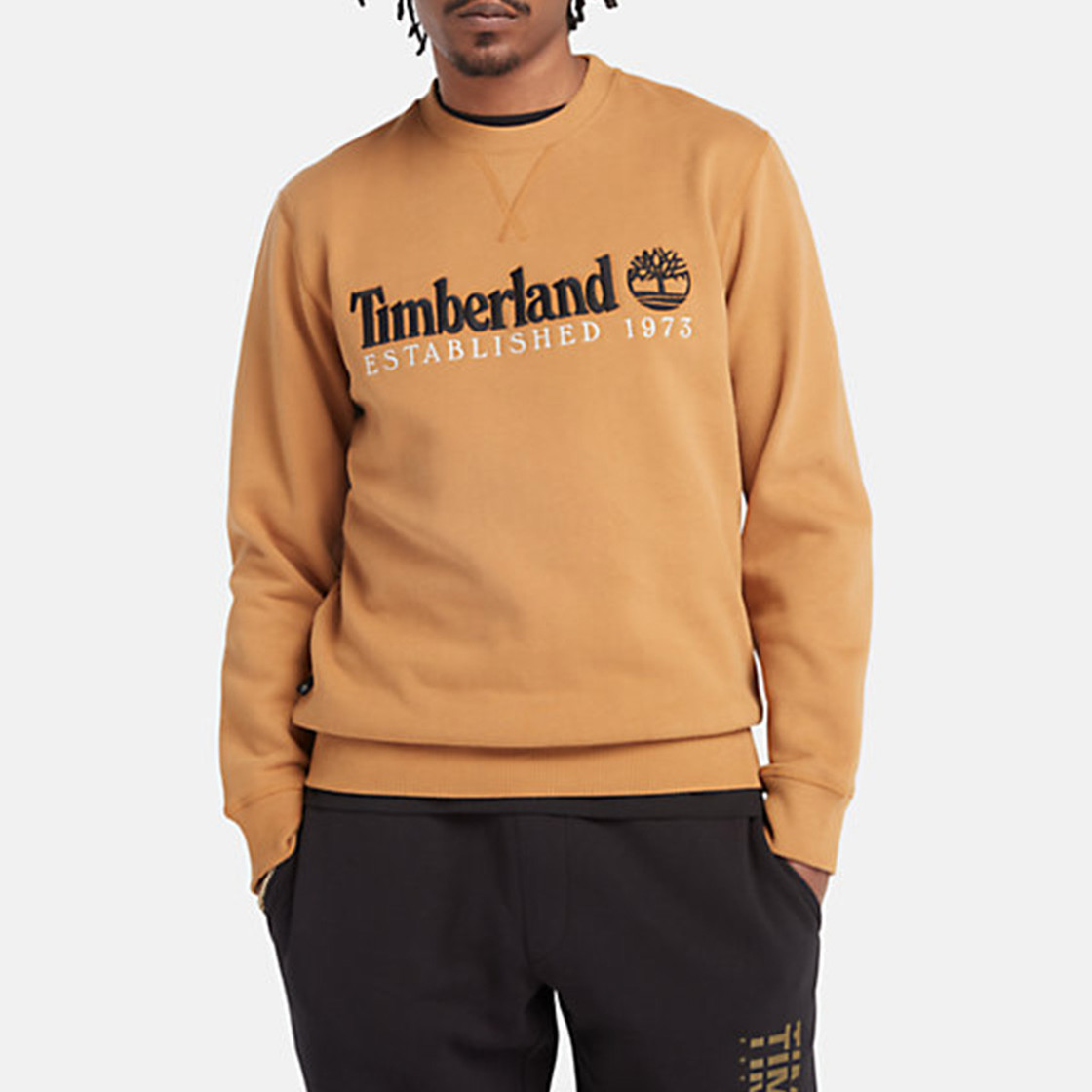 Timberland A65DD LS Est. 1973 Crew BB Sw - Brown - Side View
