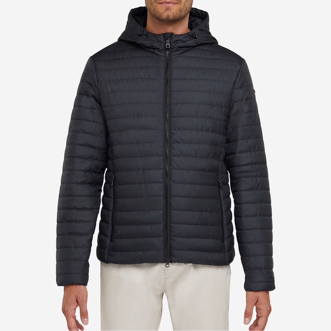 Geox WILMER HOOD JACKET - Blue - Rear View