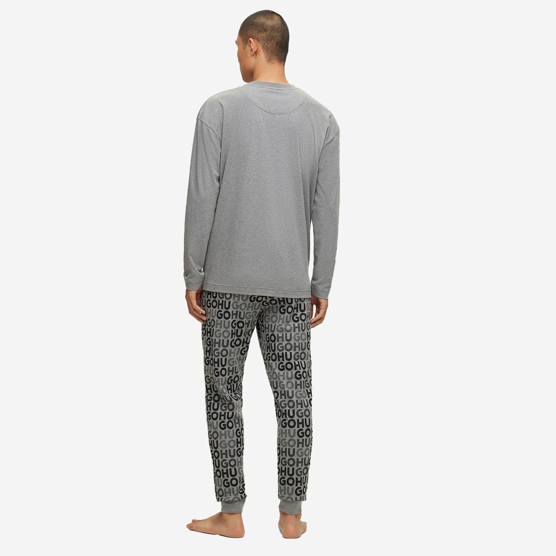 HUGO MONOGRAM LONG SET - Grey - side view