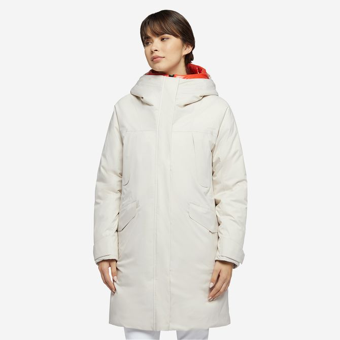 Geox GENDRY LONG PARKA - White - Rear View