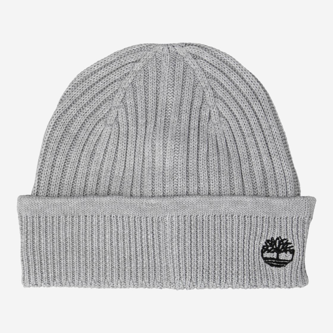 Timberland A2PX7 Solid Rib Beanie LIGHT G - Grey - Front View