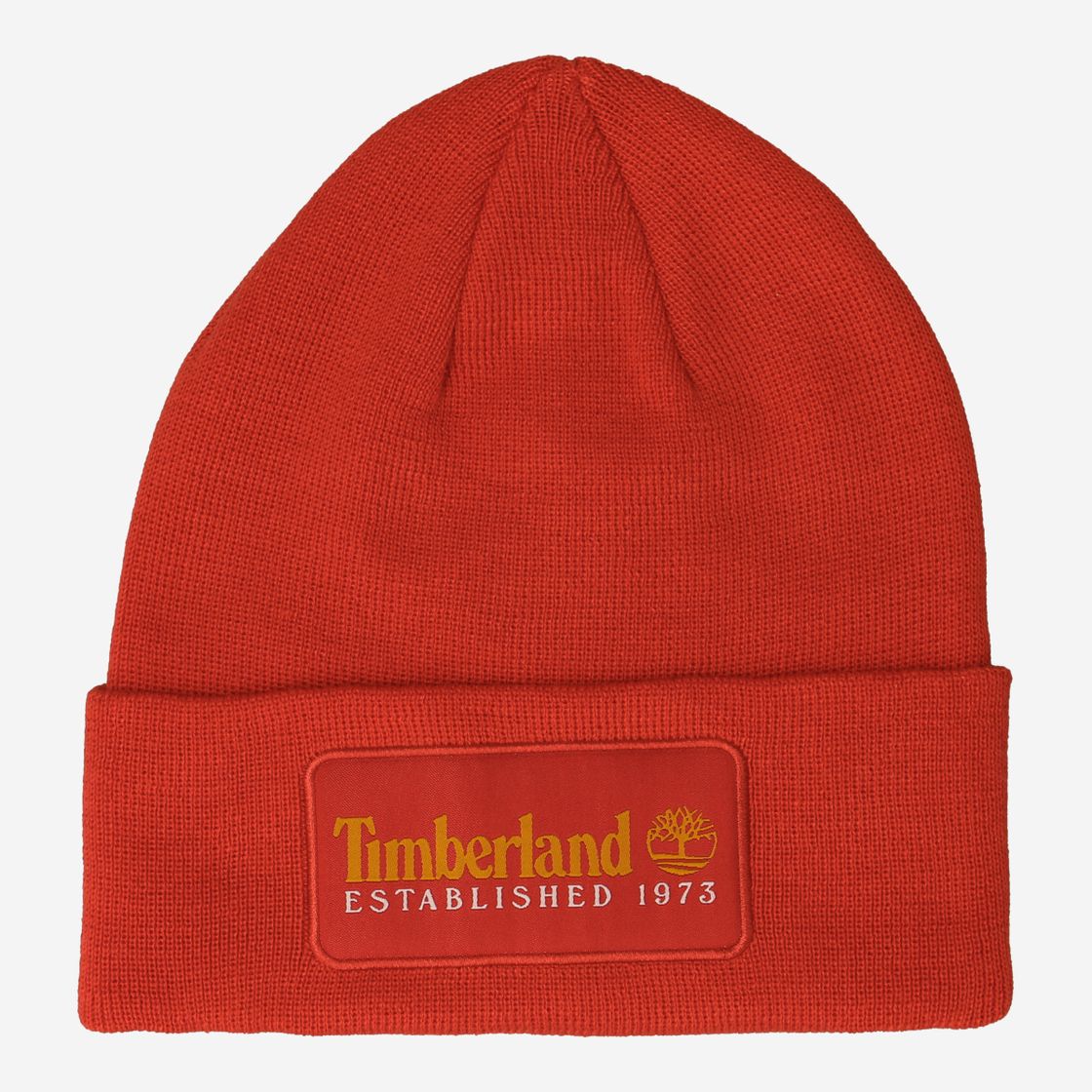 Timberland A2PTD Established 1973 Beanie - Orange/ Coral Red - Front View