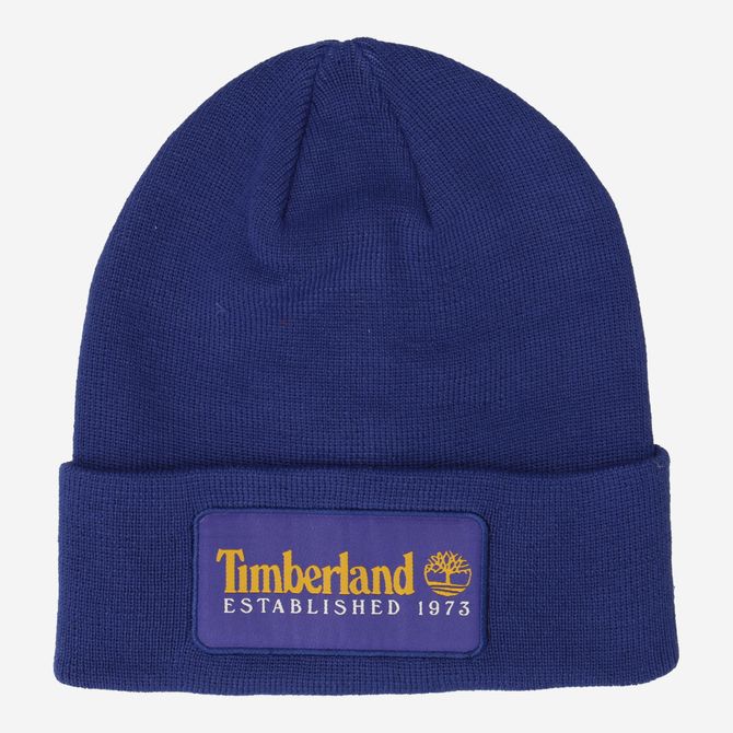 Timberland A2PTD Established 1973 Beanie - Blue - Front View