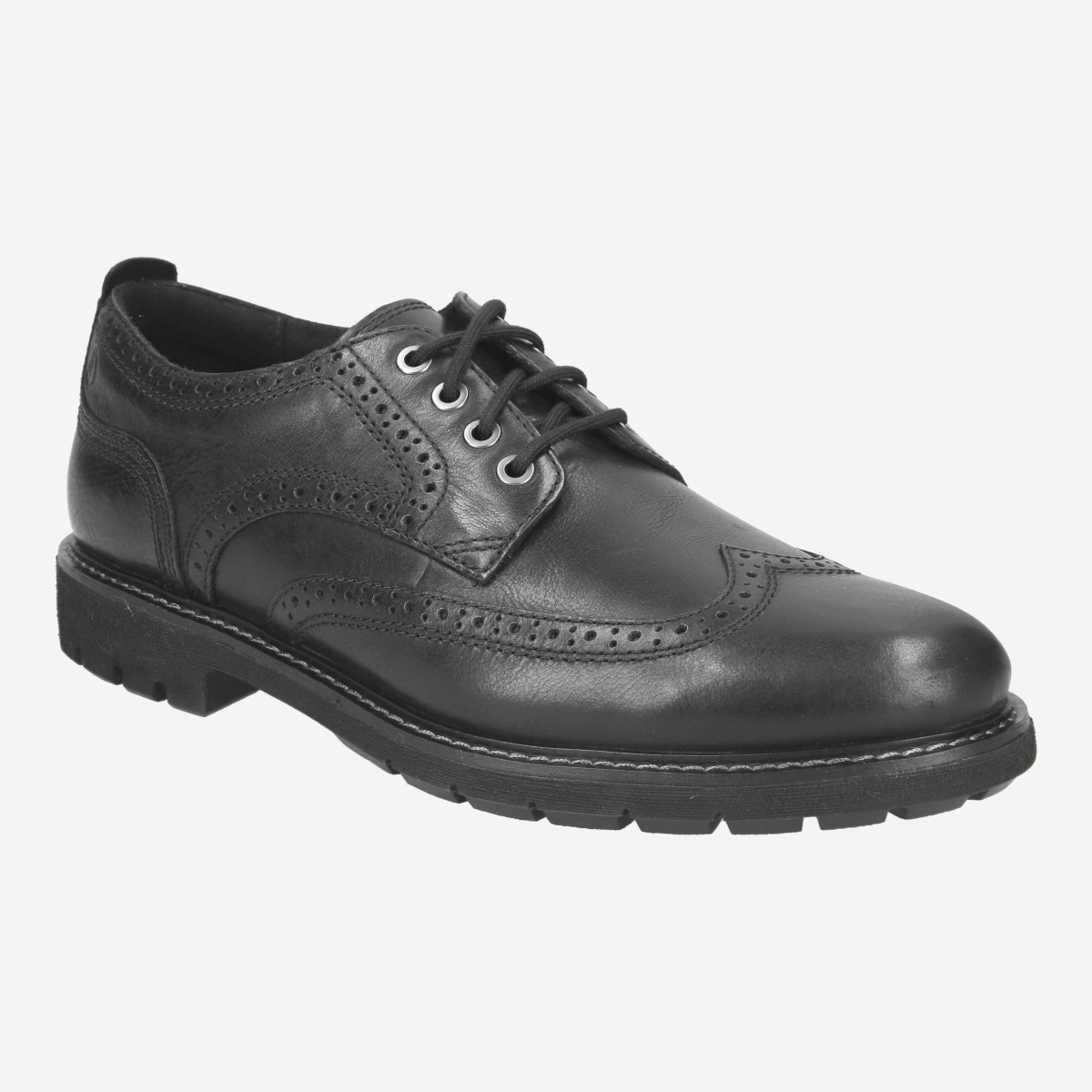 Clarks mens outlet black brogues