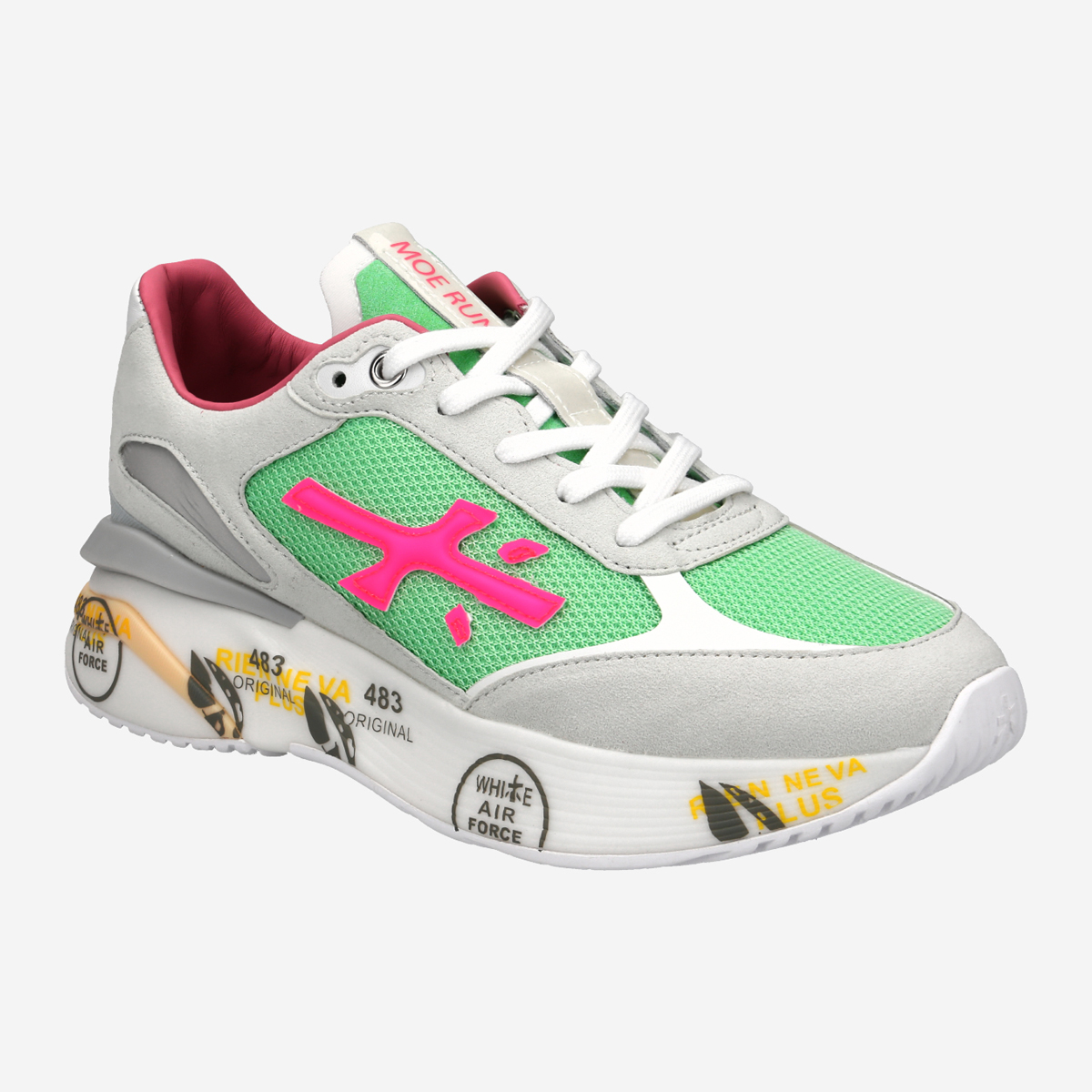Premiata MOE RUN-D 6339 Sneakers in green combined buy online