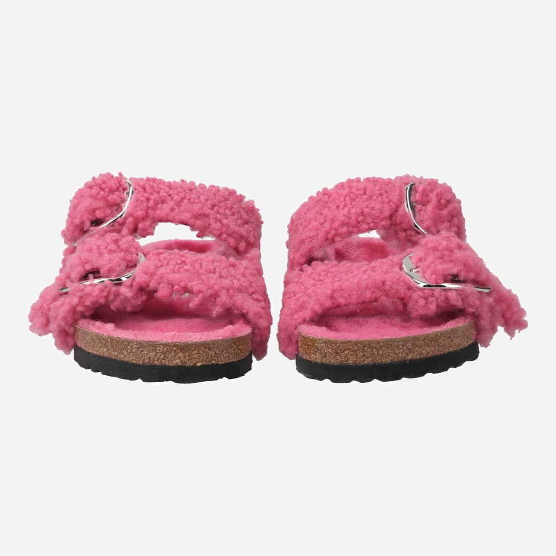 birkenstock ARIZONA BIG BUCKLE TEDDY - Pink - front view