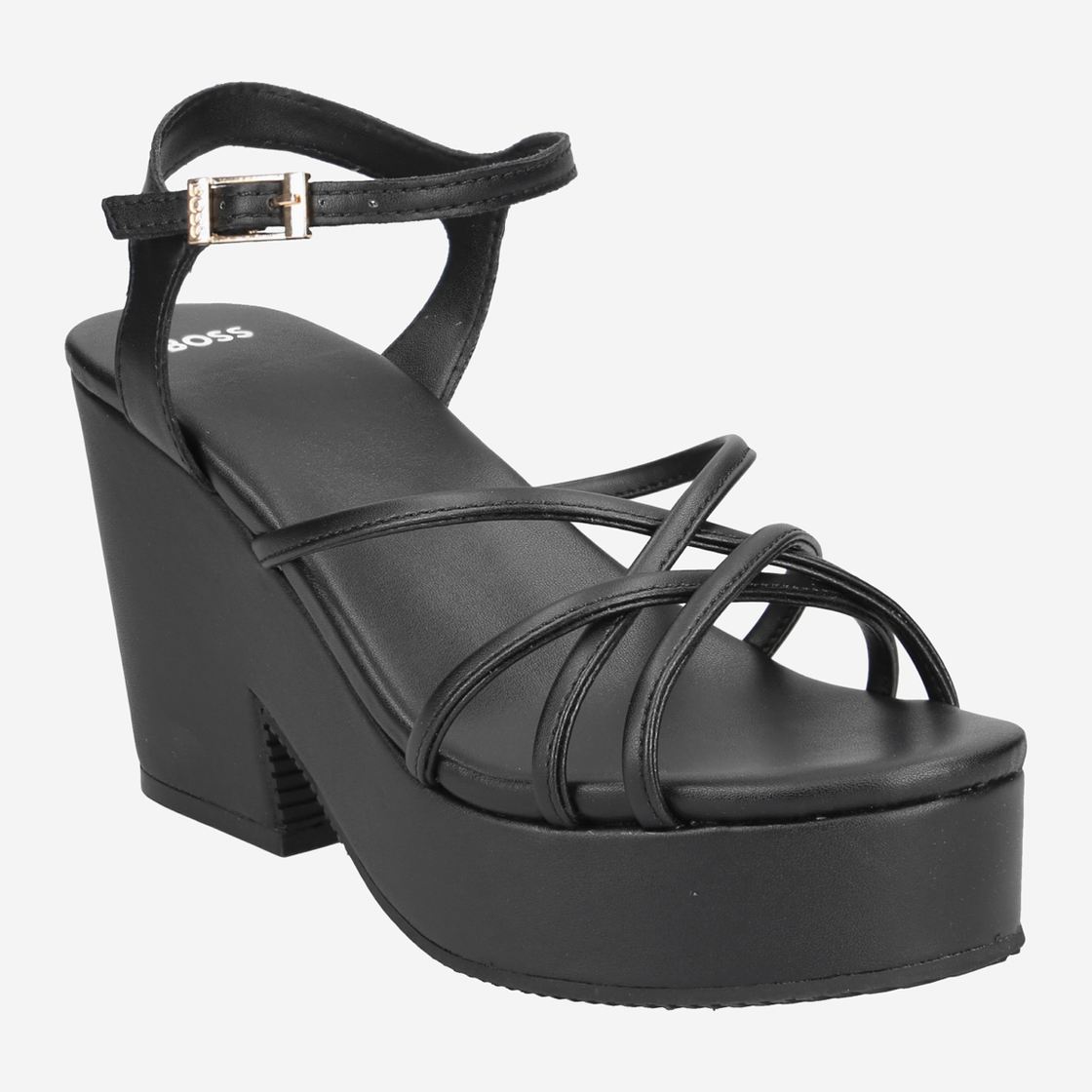 Boss CATE WEDGE SANDAL - Black - Front view