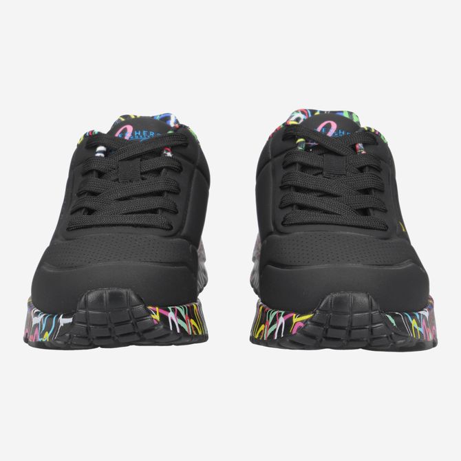 Skechers UNO LITE - Black, Combined - Front View