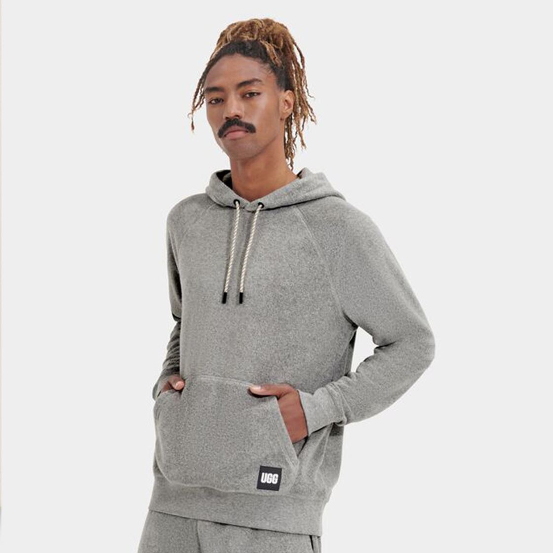 UGG australia TERRANCE HOODIE FL - Grey - Front View