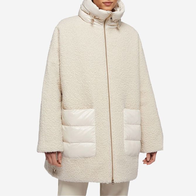 Geox CALITHE COAT - White - Front view