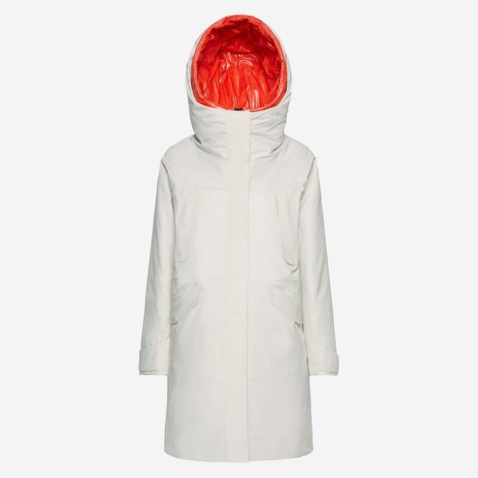 Geox GENDRY LONG PARKA - White - Front View