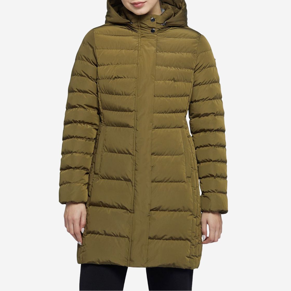 Geox ANEKO LONG JACKET - Green - Front view