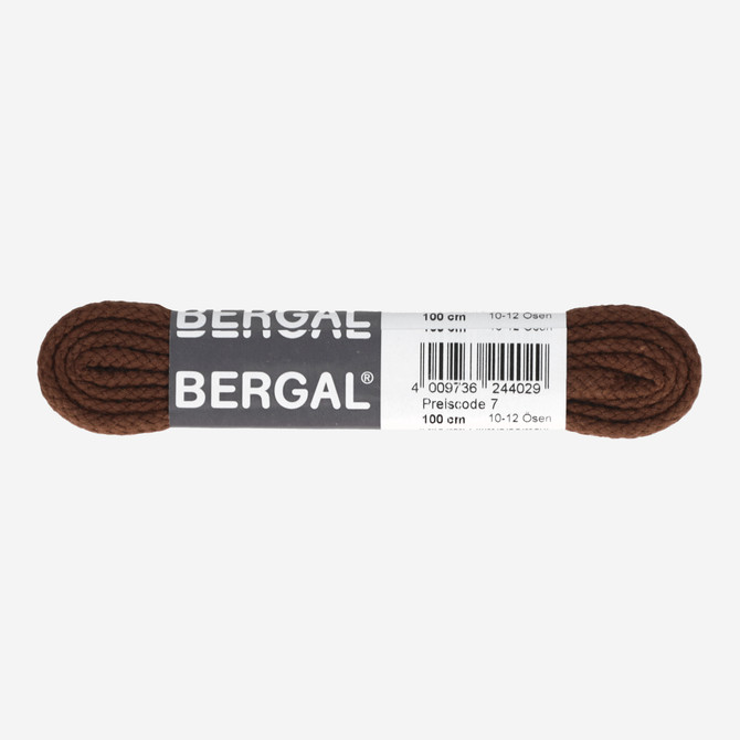 Bergal 8824 056 Cord laces - brown, dark - front view