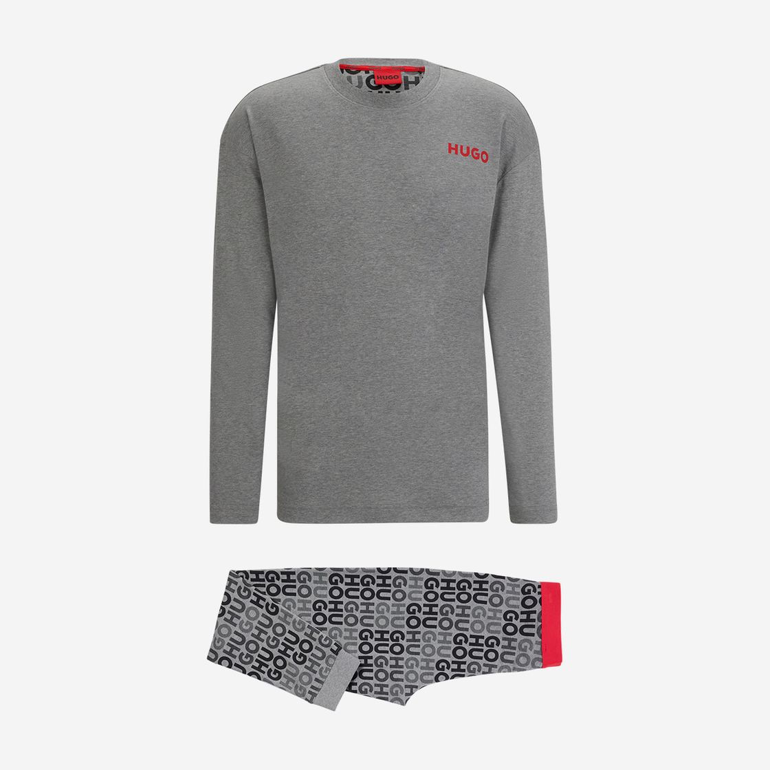 HUGO MONOGRAM LONG SET - Grey - Sole