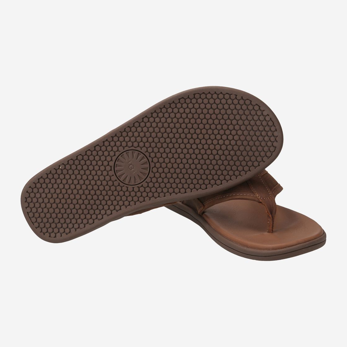 UGG australia SEASIDE FLIP LEATHER - Brown - Top view