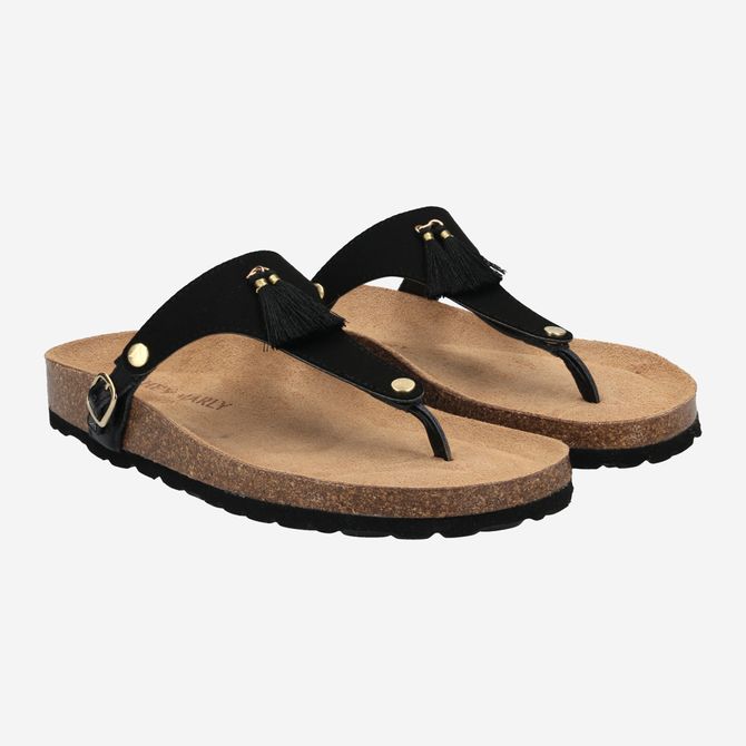 Hey Marley BASE SANDAL - Black - Top view