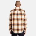 Timberland A6GKH LS Heavy Flannel Plaid W - Brown / Mustard Yellow - Top View